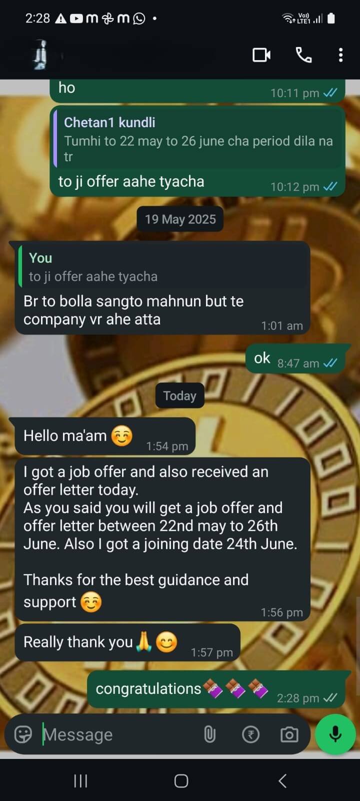 WhatsApp Testimonial 7